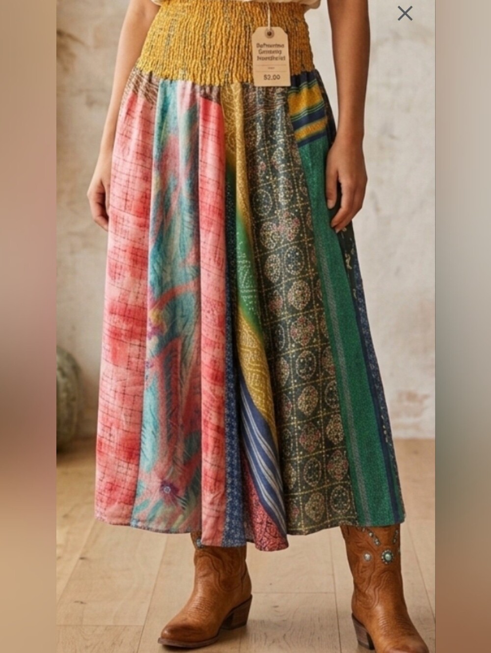 Bohemian Butterfly Sisterhood Silk Sari Palazzo Pants Wide Leg Boho